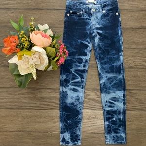 Pair of Levi 710 super skinny tye dye jeans girls